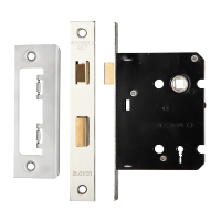 ERA Valiant 3 Lever Mortice Sashlock Square End 76mm Case Satin Keyed To Differ - Satin Stainless Steel