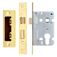 ERA Valiant Euro Mortice Sashlock Square End 64mm Case Display - Polished Brass