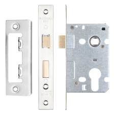 ERA Valiant Euro Mortice Sashlock Square End 64mm Case Polished - Polished Stainless Steel