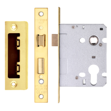 ERA Valiant Euro Mortice Sashlock Square End 76mm Case - Polished Brass