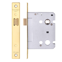 ERA Valiant Upright Latch Square End 76mm Case - Polished Brass