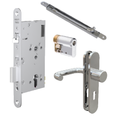 ABLOY EL520 DIN Electric Lock EN179 Compliant Package 5E 65mm Backset EN179 Package5E