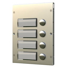 8K Series Extension Panel 4 Button - Stainless Steel