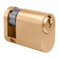 EVVA A5 OHZ Half Oval Cylinder KD 41mm 32-9  - Polished Brass