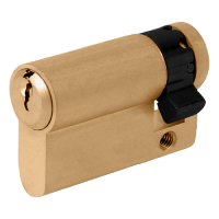 EVVA A5 HZ Euro Half Cylinder KD 46mm 37-9  - Polished Brass