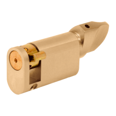 EVVA OKHZ Oval Half Turn Cylinder 46mm 37-9  - Polished Brass