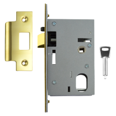 UNION L2341 Oval Nightlatch Case 77mm Loose - Polished Lacquered Brass