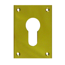 SOUBER TOOLS EE1 Front Fix Euro Escutcheon  - Polished Brass