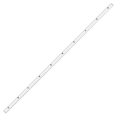 KICKSTOP 9614 16mm Birmingham Door Bar 1980mm  - White