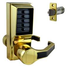 DORMAKABA Simplex L1000 Series L1011 Digital Lock Lever Operated  Right Handed LR1011-03 - Polished Brass