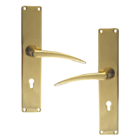 FRANK ALLART 1189 Plate Mounted Lever Furniture To Suit Chubb 3K70  - Polished Brass