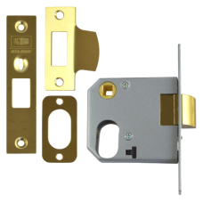 UNION 2332 Oval Nightlatch 76mm Case Only - Polished Lacquered Brass