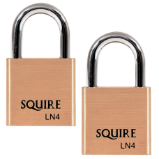 SQUIRE Lion Range Brass Open Shackle Padlocks 40mm Keyed To Differ Pair 