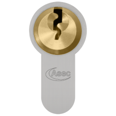 ASEC Vital 6 Pin Half Euro Snap Resistant Cylinder 45mm 35/10 - Dual Finish