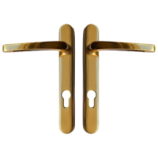 ASEC Vital Lever Short Backplate 122mm Centres - Polished Gold