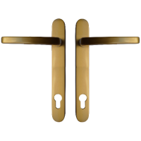 ASEC Vital Lever Short Backplate 122mm Centres - Brushed Gold