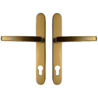 ASEC Vital Lever Long Backplate 211mm Centres - Brushed Gold