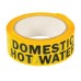 Dickie Dyer DOMESTIC HOT WATER Identification Tape (38mm x 33m)