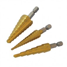 Titanium-Coated HSS Step Drill Set 3 pieces (3 pieces)