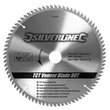 TCT Veneer Blade 80T (250 x 30 - 25, 20, 16mm Rings)