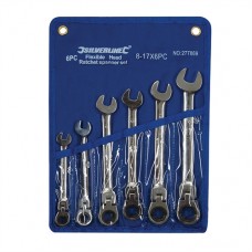 Flexible Head Ratchet Spanner Set 6 pieces (8 - 17mm)