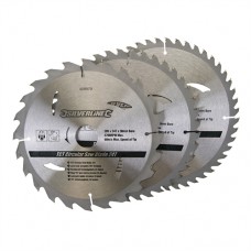 TCT Circular Saw Blades 24, 40, 48T 3pk (205 x 30 - 25, 18, 16mm Rings)