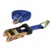 Rubber-Handled Ratchet Tie Down Strap J-Hook (6m x 38mm - Rated 750kg Capacity 1500kg)