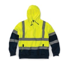 Hi-Vis 2-Tone Hoodie Yellow/Navy (L)